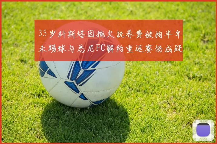 35岁科斯塔因拖欠抚养费被拘半年未踢球与悉尼FC解约重返赛场成疑